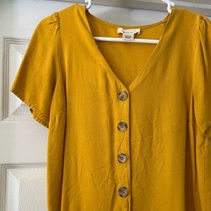 Mustard color crop top